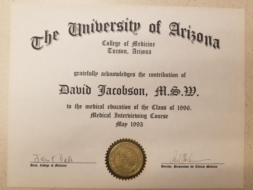 David was an Instructor in the U of A College